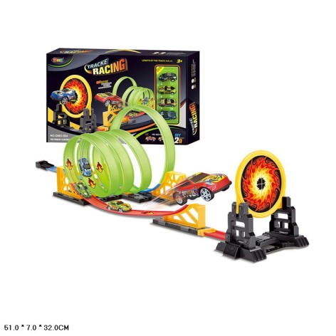 Трек +4 машины, светится в темноте, корр. 51*32*7см 