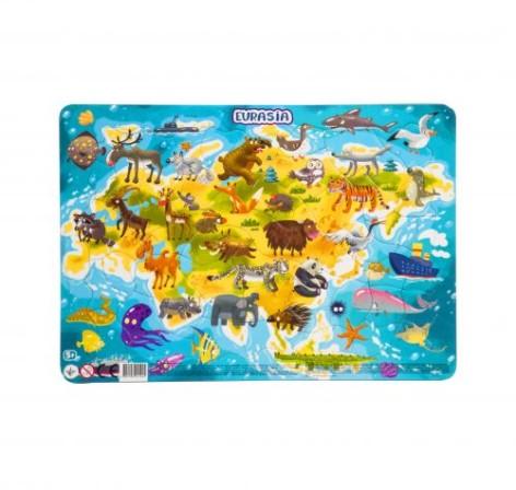 Пазл із рамкою "Євразія", 53 елементи