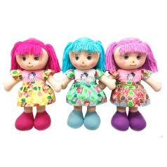 Лялька 41см, м'яконабивна, петелька, 3 кольори, у п/е, 27-47-8см /42/