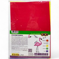 Фоамиран цветной, А4, (5 листов/5 цветов толщиной 1 мм), KIDS Line