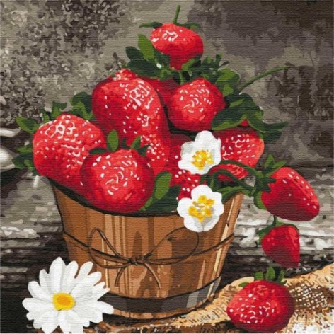 Картина за номерами "Полуничний букет" ?????