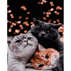 Набір для розпису по номерах Тріо британців Strateg розміром 40х50 см (GS1289)