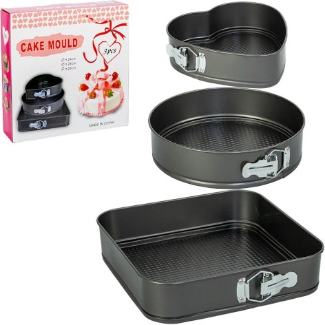 Набір форм металевих роз'ємних 3шт D24/26/28см X3-142C