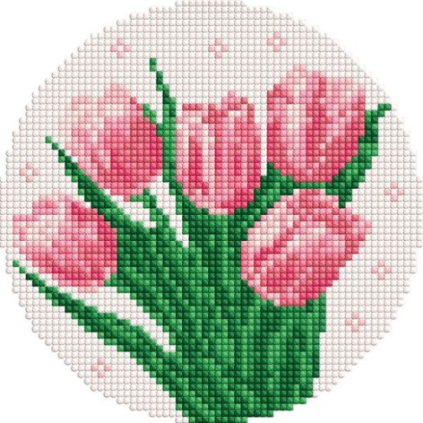 Алмазна мозаїка - Ніжні тюльпани ©art_selena_ua