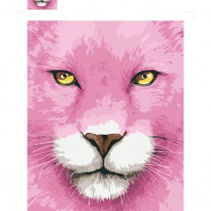 Набір для розпису по номерах SV-0086 "Рожева левиця", розміром 30х40 см
