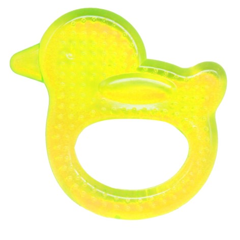 Прорезыватель для зубов с водой уточка желтая