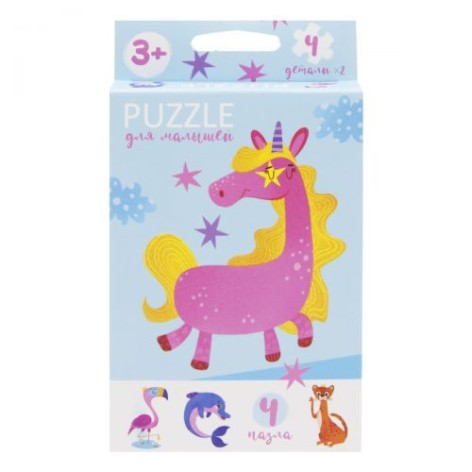 Розвиваючі пазли "Звірушки" рус синій