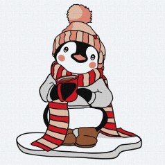 Набір для розпису по номерах для дітей "Улюблена зима" 25х25 см