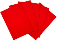 Набір Фетру кольорового А4, F-180-010, 210х297мм, 8 листків червоний