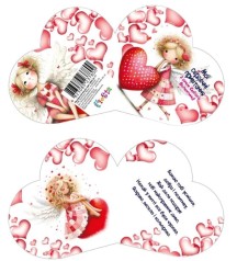 Листівка вітальна ЛВО25-17 Валентинка 173х94мм, ціна за 10 шт. //