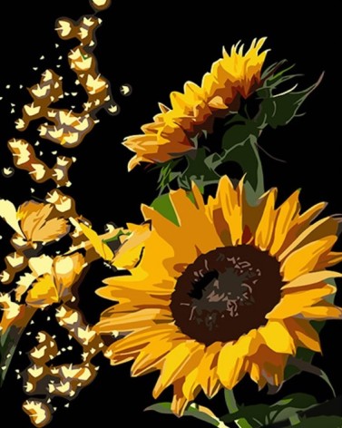 Набір для творчості алмазна картина Соняхи Strateg розміром 40х50 см (SK88222)