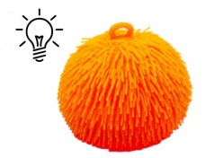 Игрушка антастресс Гигантский волосатый шар, 20 см, оранжевая