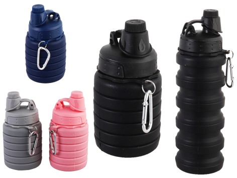 Пляшка складна для рідин 750 мл силіконова однотонна (FY-86)