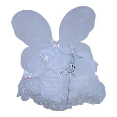 Набір феї (крила, спідниця, обруч, паличка) білий