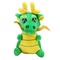 Мягкая игрушка Дракон ярко-зеленый 16 см