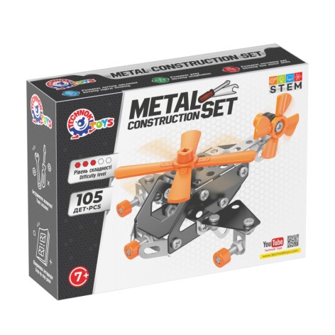 Конструктор металлический ТехноК 105 деталей 0143