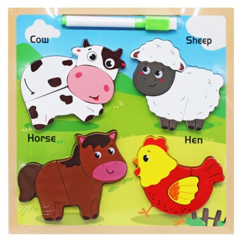 Деревяна іграшка Свійськи тварини