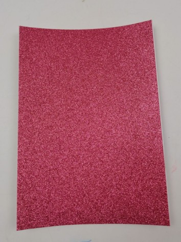 Кольорова ЕВА піна з гліттером (Фоаміран) А4, GL-EVA-1-ADH-037, 21х29, 7 см, 1,6 мм 5 листів, червоно-рожевий