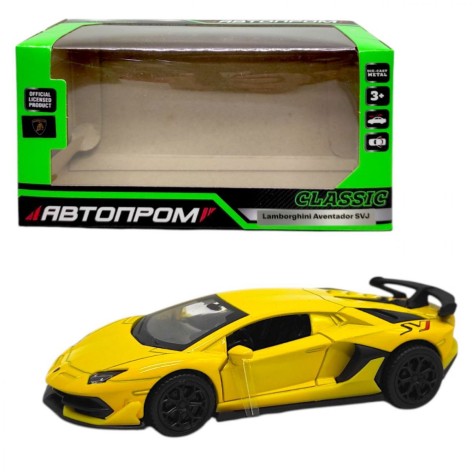 Машинка металева "АВТОПРОМ Lamborghini Aventador" (ЖОВТА)