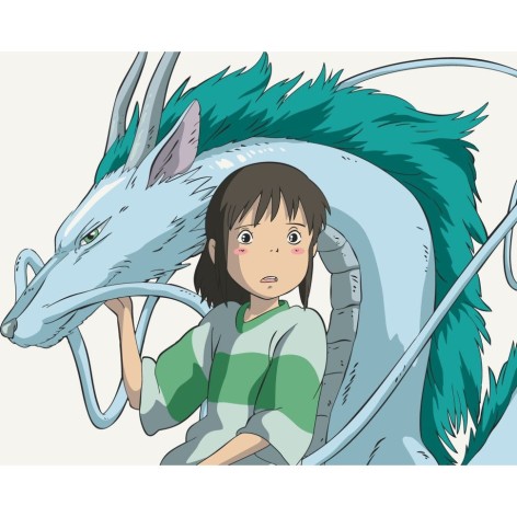 Картина по номерам Ideyka Аниме "Унесенные привидениями" 40х50 см в коробке (16069-ACВ)