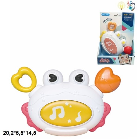 Брязкальце 3307-4 краб батар.муз.світ.2кол.кор.20,2*5,5*14,5 