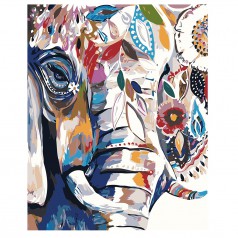 Картина по номерам VA-1210 "Абстрактний слон", розміром 40х50 см