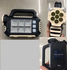 Ліхтар світлодіодний акумуляторний, 3 режими роботи, сонячна батарея, USB-кабель, зарядка для телеф., в коробці /60/