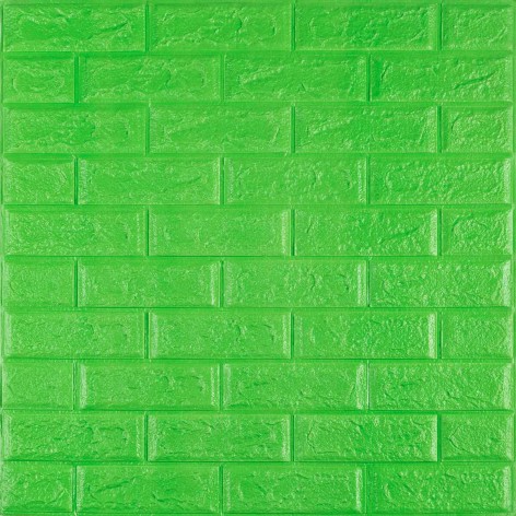 3D панель самоклеюча 700х770х5мм цегла Зелений (013-5) SW-00000149