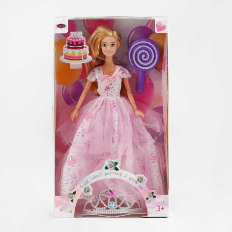 Лялька висота 33 см, діадема, в кор. 