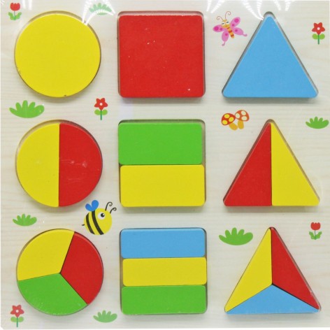 Деревянная логическая Геометрические фигуры, ВИД 1