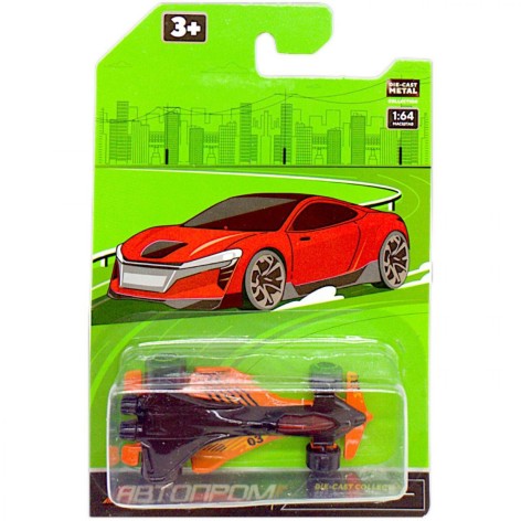 Машинка металлическая "Автопром: Болид", черный.