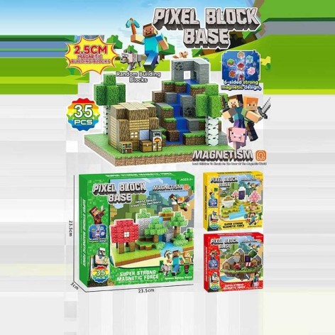 Магнітний конструктор МС 35дет. в кор.24*24*3см, МІКС ВИДІВ  /144/