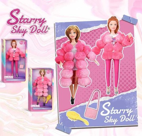 Лялька висота 30 см, шарнірне з'єднання, зйомне взуття, аксесуар, в кор. 