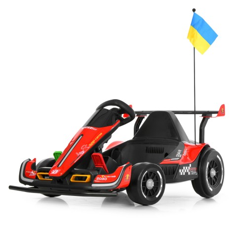 Електрокарт M 6322EBLR-3 (1шт) р/к 2,4G, 2мотори150W, 1акум24V14AH, EVA, музика, світло, шкіра, червоний