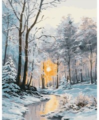 Картина по номерам живопись "Зимовий ліс" 40*50см
