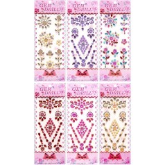 Наклейки камені YH-E, мікс, розмір блістера 23*9см, 12 шт в уп. 