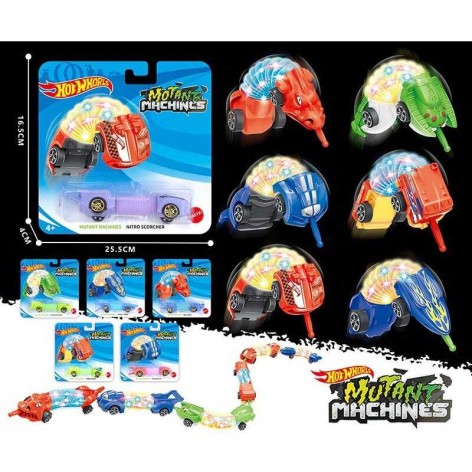 Машинка світло, гофра, на листі 16*25*4 см, мікс видів 