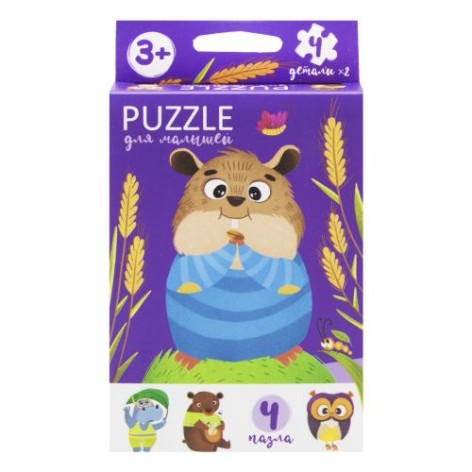 Розвиваючі пазли "Звірятка" рус фіолетовий