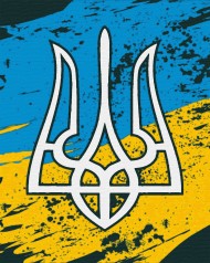 Картина по номерам Малый герб Украины (40х50) (RB-0547)