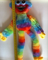 М'яка іграшка Кісі Місі різнокольорова 40 см, з липучками на руках