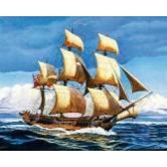 Алмазная мозаика по номерам 30*40 62199__ "Фрегат"