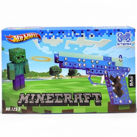 Конструктор металлический "Minecraft/Майнкрафт. Пистолет-резинкострел"