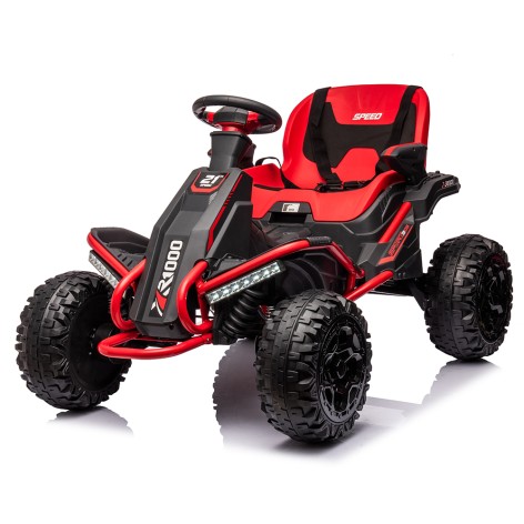 Електрокарт M 6029EBLR-3(24V) (1шт) 2,4 р/к, 1акум24V7AH, 4мотори75W, муз,світло, MP3, USB, TF, BLUETOOTH, EVA, червоний