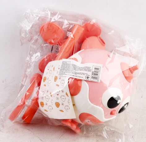 УЦЕНКА 40% Каталка на палці 60см, вертоліт-курча 18см, звук, рухливі деталі, 2 кольори, у п/е, 19-20-14см 