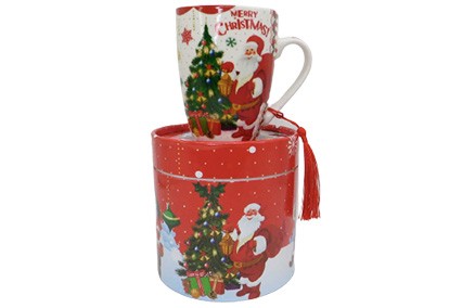 Чашка керамічна новорічна 380мл у подарунковій упаковці (1*36)