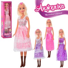 Кукла Анжелика, ростовая, 55 см, муз-укр. песни, 4 вида, бат-таб, в кор-ке, 58-15-8см 