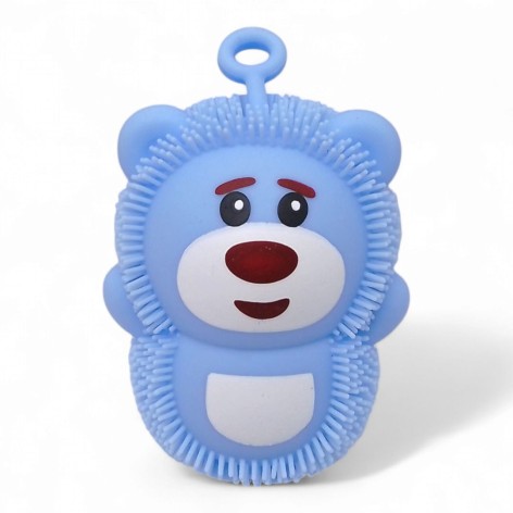 Іграшка-антистрес Ведмежа, з підсвічуванням блакитний