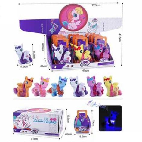 Конячка Little Pony, 16 см, музика, звук, світло, батарейки (таблетки)