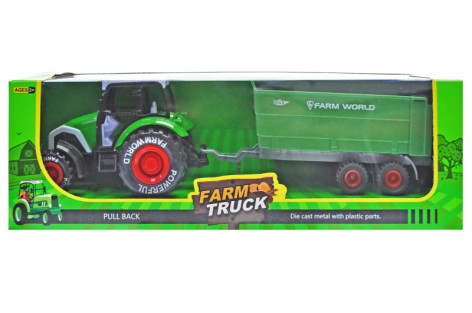 Трактор інерційний металевий, з причіпом 955-41