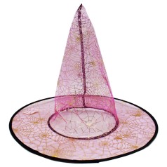 Шляпа ведьмы полупрозрачная (фуксия)